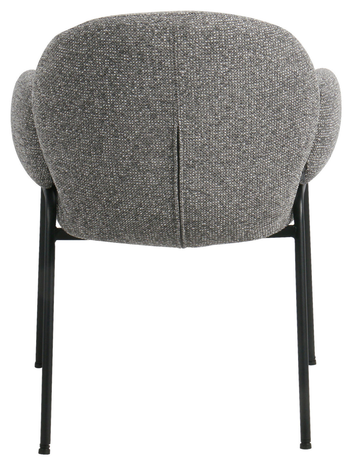 ARMLEHNSTUHL  in Eisen Leinenoptik  - Dunkelgrau/Schwarz, MODERN, Textil/Metall (60/81/61cm) - MID.YOU