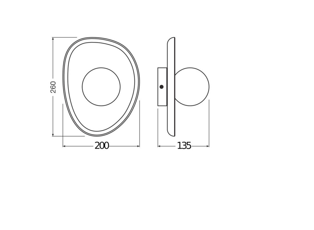 WANDLEUCHTE 20/13.5/26 cm   - Grau, Basics, Glas/Stein (20/13.5/26cm) - Osram