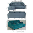 ECKSOFA inkl.Funktionen Dunkelgelb Webstoff  - Dunkelgelb/Schwarz, Design, Kunststoff/Textil (238/158cm) - Xora