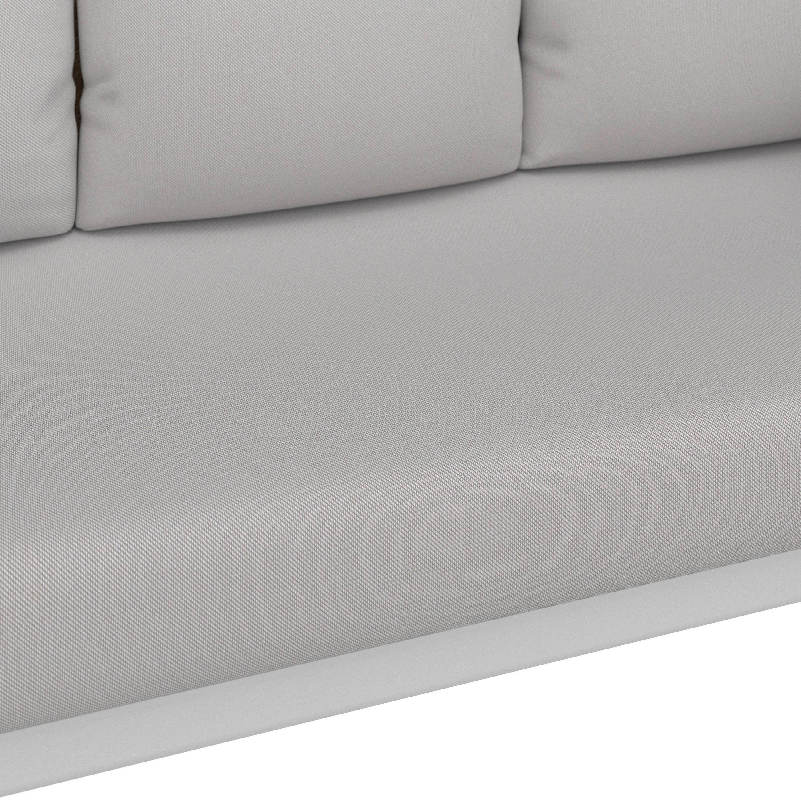 SOFA ZA BAŠTU  - bela/prirodna boja, Moderno, metal/tekstil (230/73/87cm) - Amatio