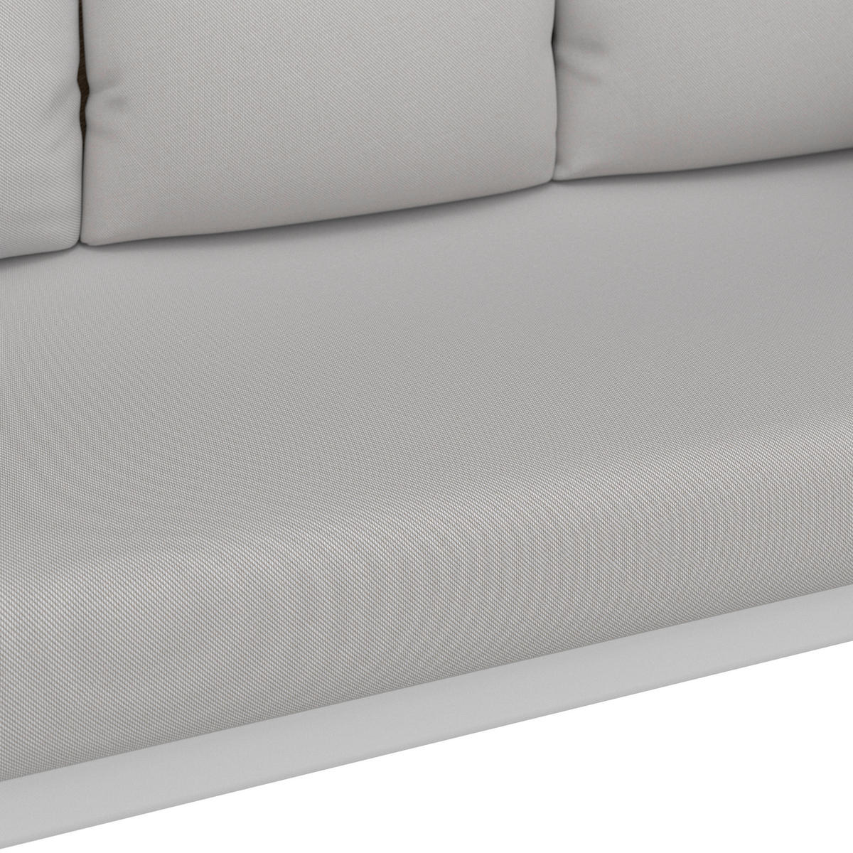 SOFA ZA BAŠTU  - bela/prirodna boja, Moderno, metal/tekstil (230/73/87cm) - Amatio