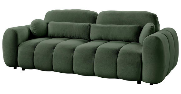 SCHLAFSOFA Webstoff Grün  - Schwarz/Grün, KONVENTIONELL, Kunststoff/Textil (262/93/117cm) - Carryhome