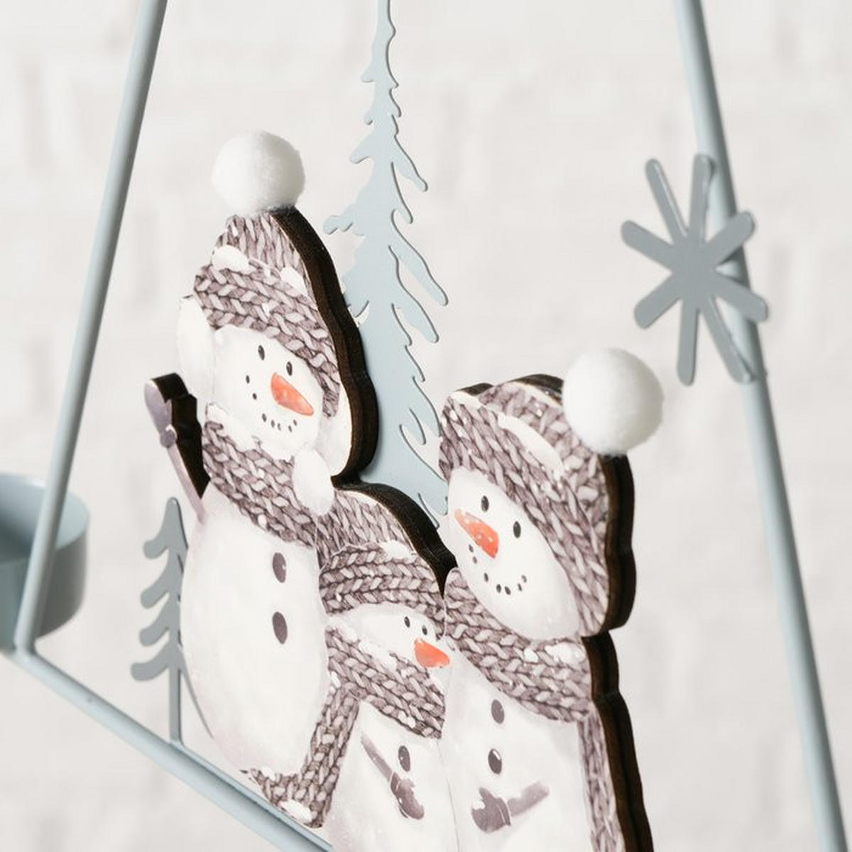 TEELICHTHALTER - Grau, LIFESTYLE, Holzwerkstoff/Metall (31/8/49,5cm)