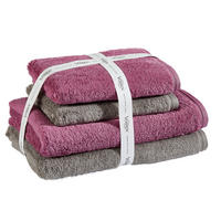 FROTTIERSET SET VEGAN LIFE Grau, Rosa 4-teilig  - Rosa/Grau, Basics, Textil - Vossen