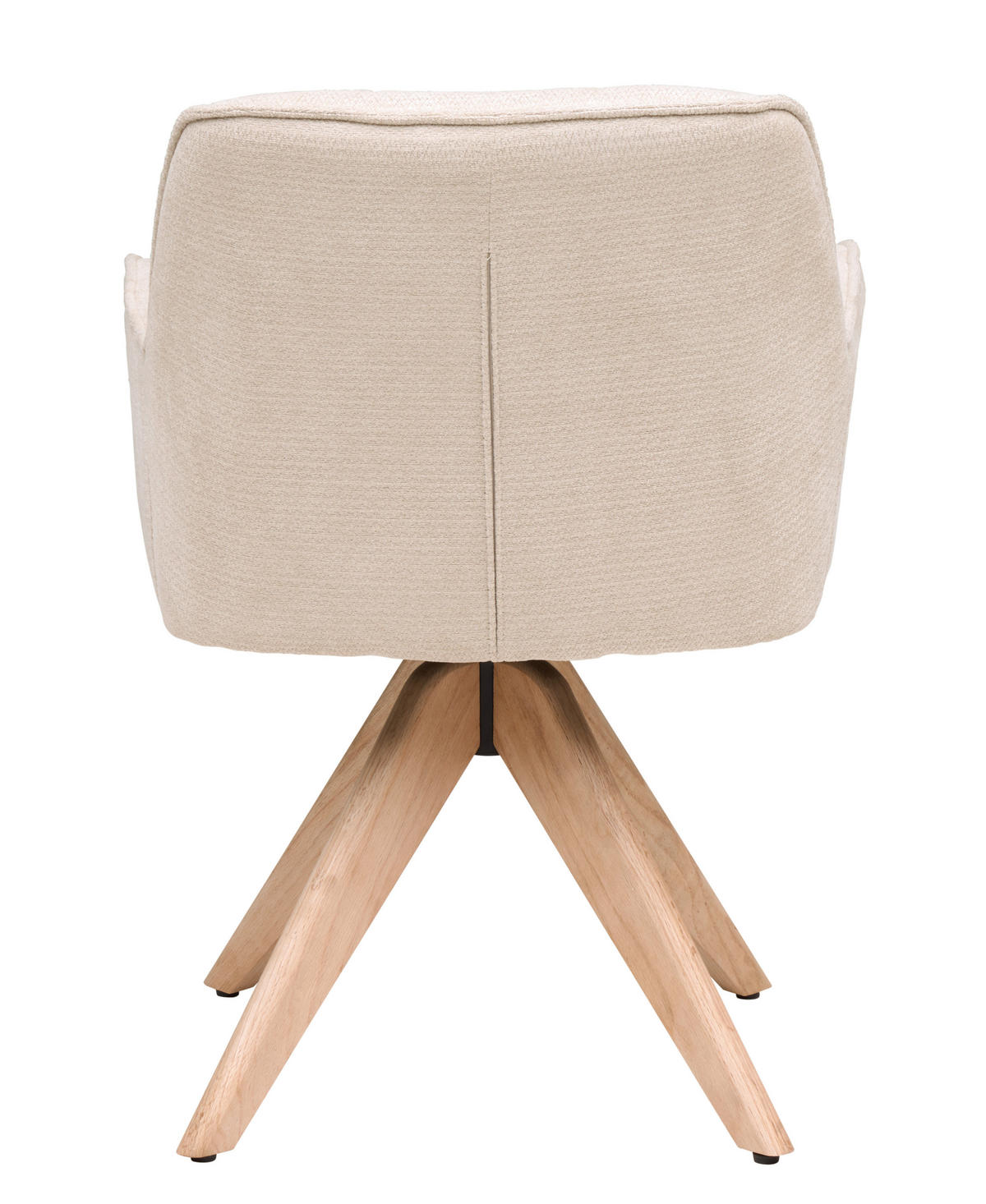 ARMLEHNSTUHL  Sitzfläche 360° drehbar Chenille  - Eichefarben/Beige, Basics, Holz/Textil (64/85/62cm) - Livetastic