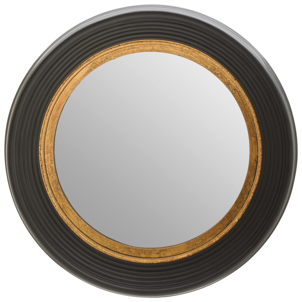 WANDSPIEGEL 38,5/38,5/6,5 cm  - Goldfarben/Schwarz, Design, Glas/Holzwerkstoff (38,5/38,5/6,5cm) - Novel