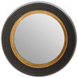 WANDSPIEGEL 38,5/38,5/6,5 cm  - Goldfarben/Schwarz, Design, Glas/Holzwerkstoff (38,5/38,5/6,5cm) - Novel