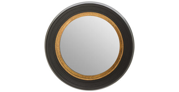 WANDSPIEGEL 38,5/38,5/6,5 cm  - Goldfarben/Schwarz, Design, Glas/Holzwerkstoff (38,5/38,5/6,5cm) - Novel