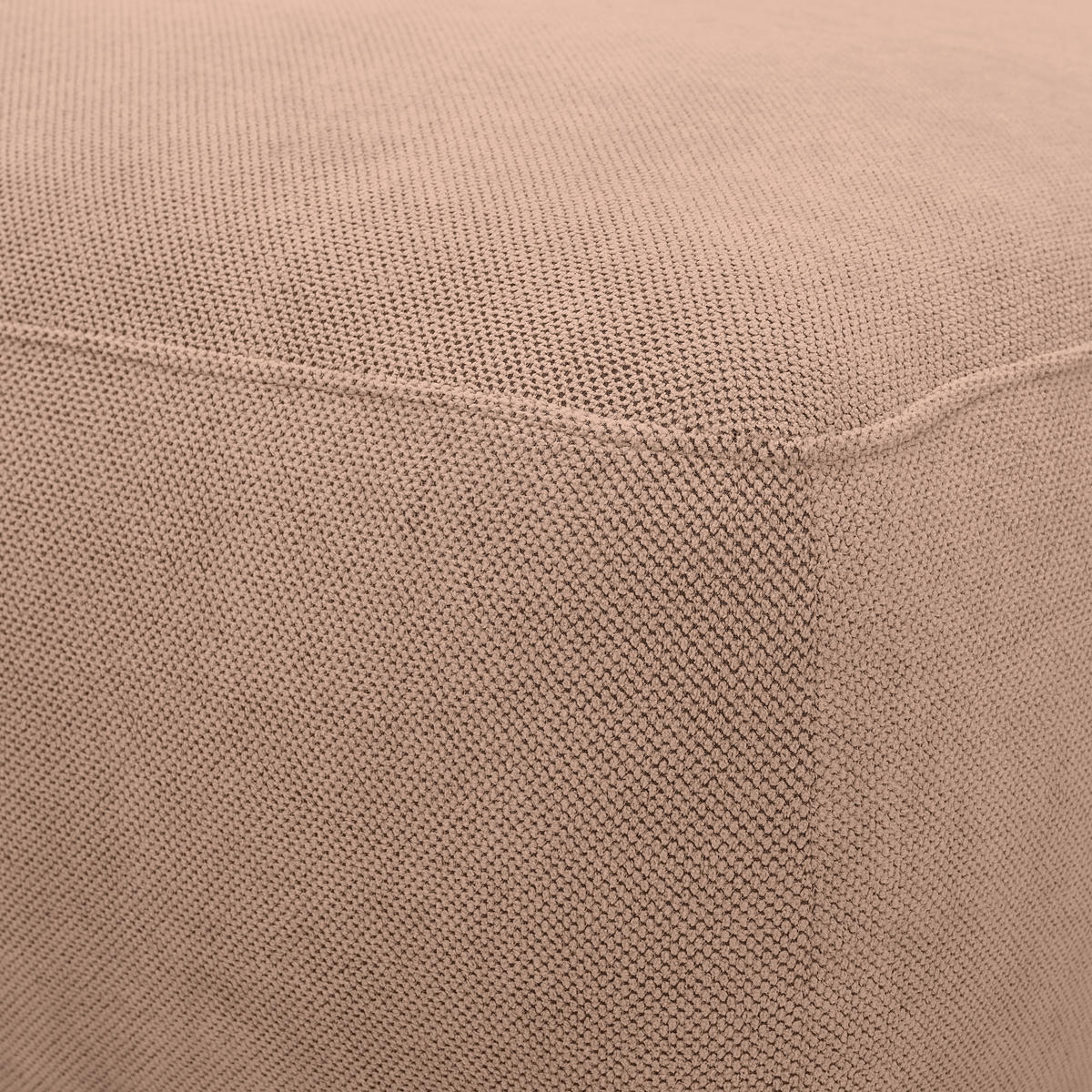 ECKSOFA in Webstoff Altrosa  - Schwarz/Altrosa, Modern, Kunststoff/Textil (265/175cm) - MID.YOU