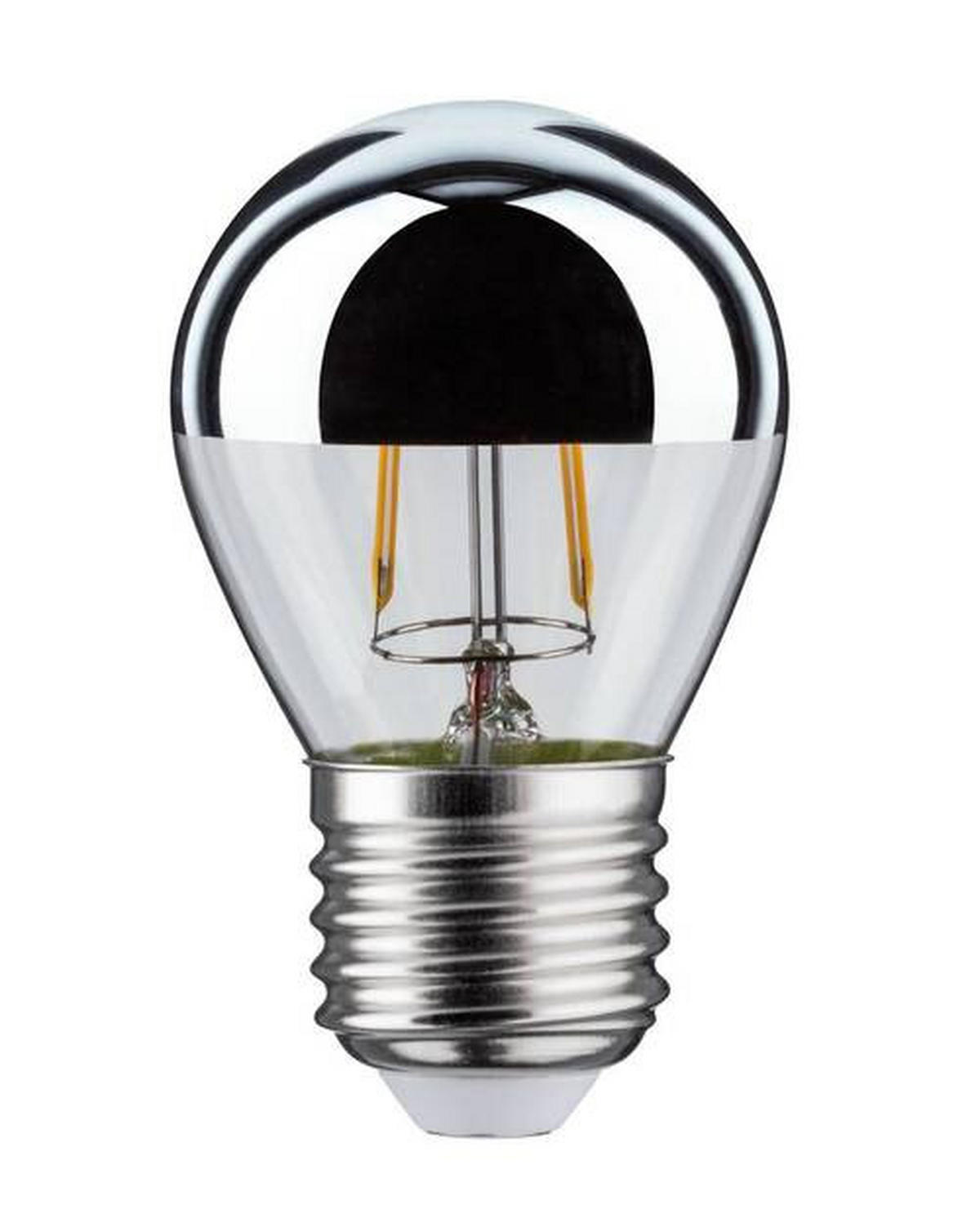 LED-LEUCHTMITTEL   E27 1x2,6W W 220 lm  - Klar/Silberfarben, Basics, Glas (7,2cm) - Paulmann