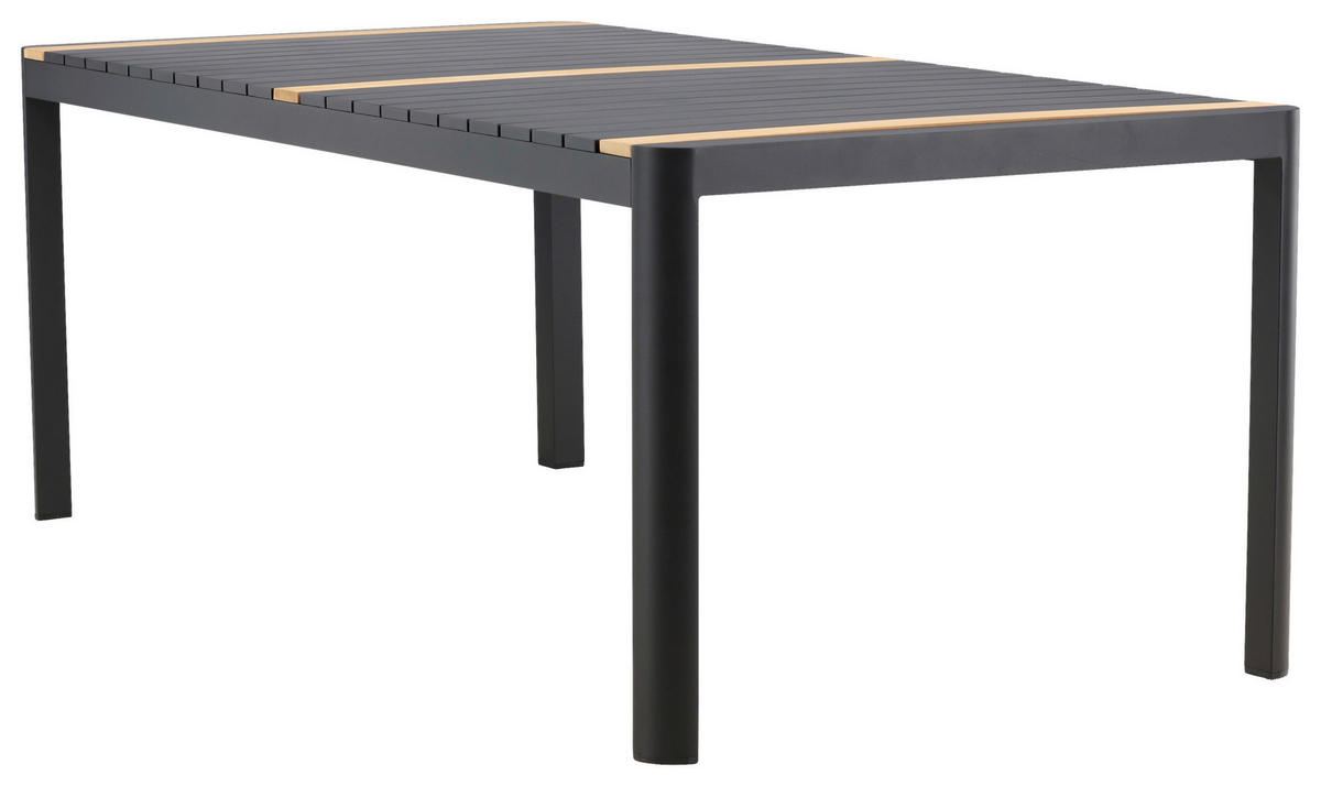 UTEBORD trä, metall  - svart, Klassisk, metall/trä (100/75/200cm) - Gardenson