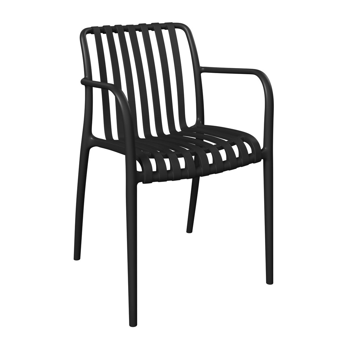 STAPELSESSEL - Schwarz, MODERN, Kunststoff (55/81/57cm) - Ambia Garden