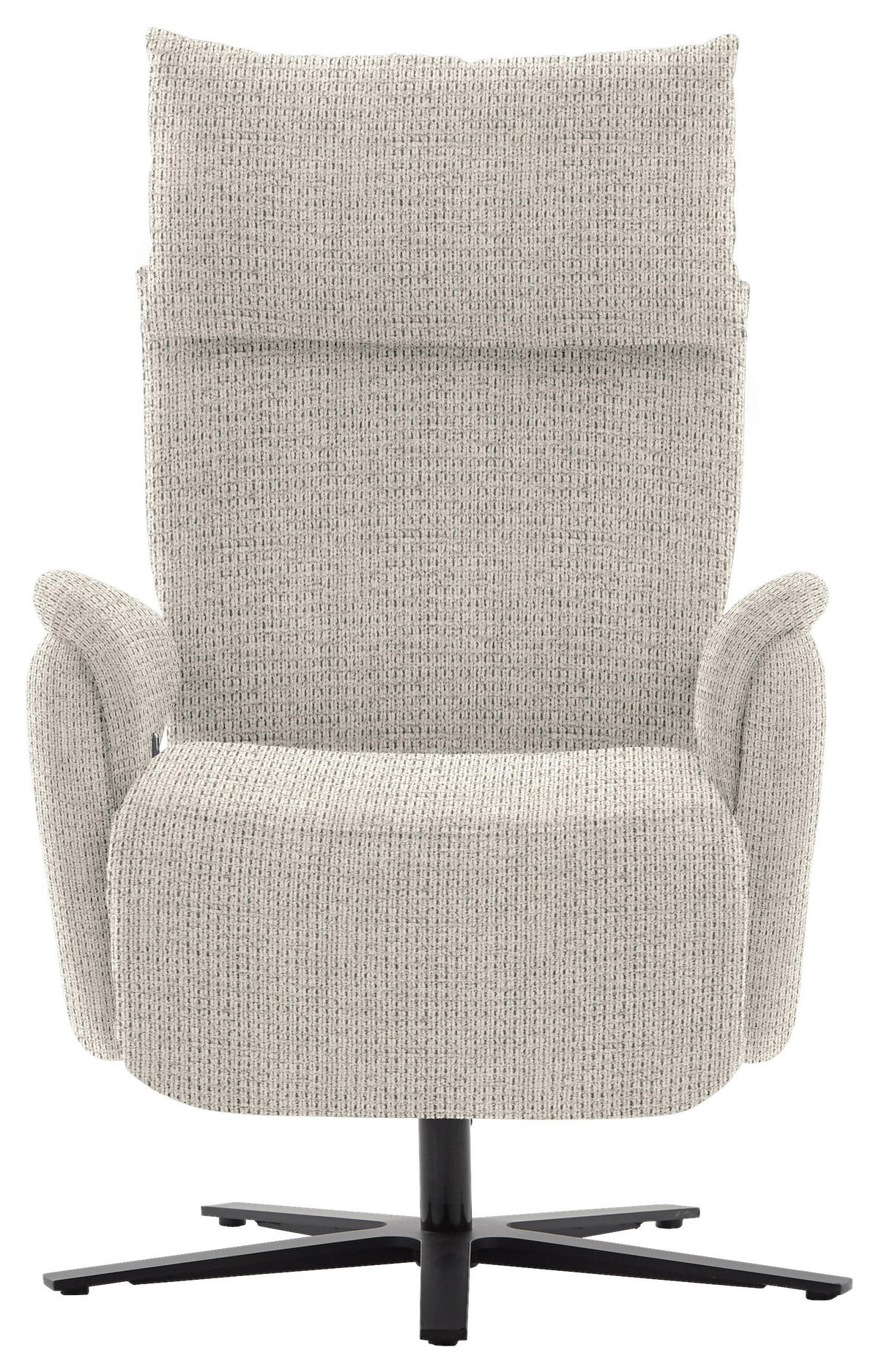 FERNSEHSESSEL in Struktur Silberfarben  - Silberfarben/Schwarz, Modern, Textil/Metall (73/113-117/85cm) - Cantus