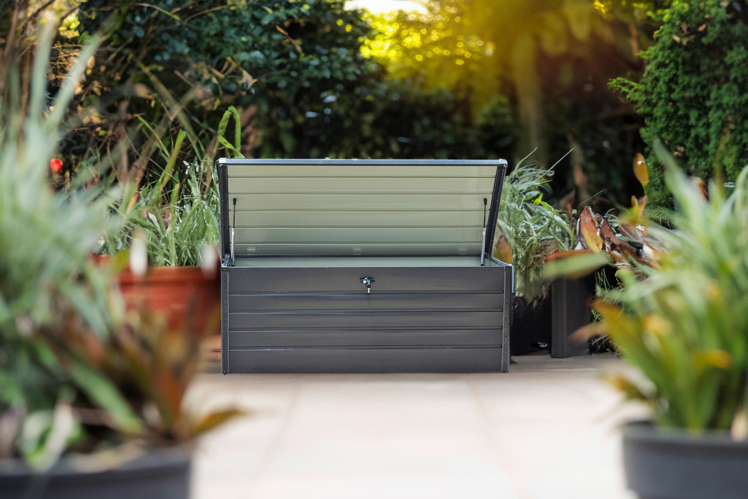 KISSENBOX - Anthrazit, Basics, Metall (165/70/62cm)
