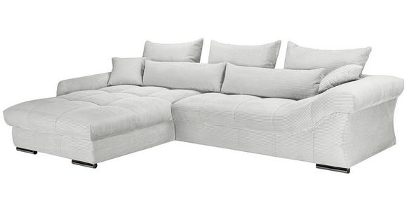 ECKSOFA Naturfarben Cord Zierkissen, Rückenkissen, Rücken echt  - Chromfarben/Naturfarben, KONVENTIONELL, Textil/Metall (225/335cm) - Carryhome