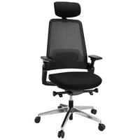 VRTLJIVI STOL umetna masa, tekstil črna  - srebrne barve/črna, Basics, kovina/umetna masa (62/120/58cm) - MID.YOU