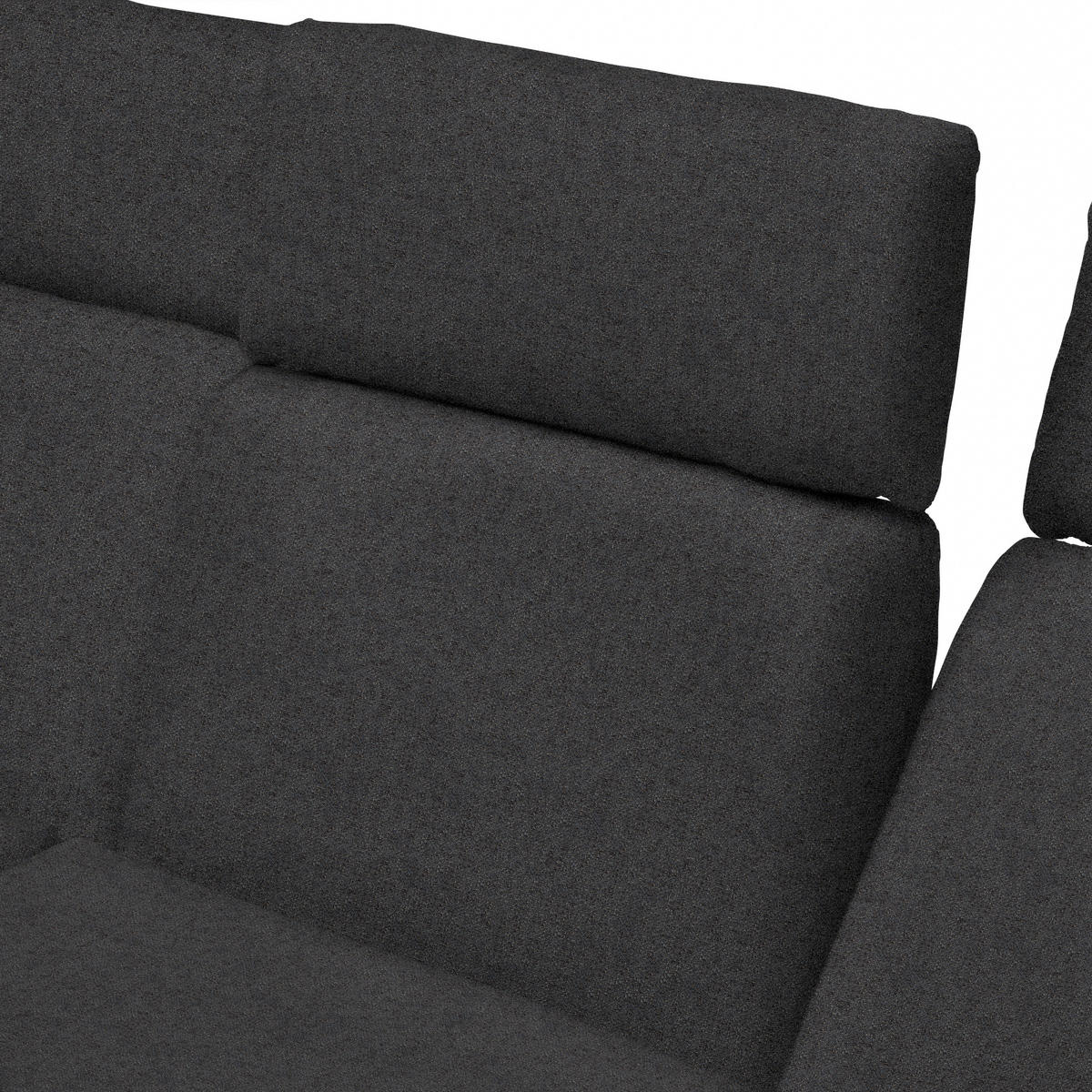 ECKSOFA Chenille, Flachgewebe Dunkelbraun, Schwarzbraun  - Schwarzbraun/Dunkelbraun, Design, Textil/Metall (270/239cm) - Koinor