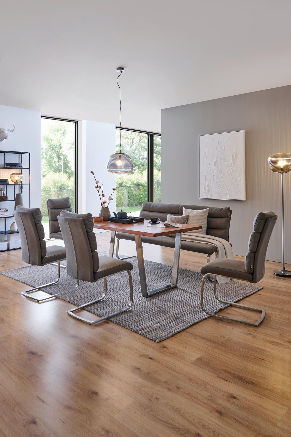 TISCHGESTELL in Metall 78/7,5/72 cm   - Edelstahlfarben, Design, Metall (78/7,5/72cm) - Valdera