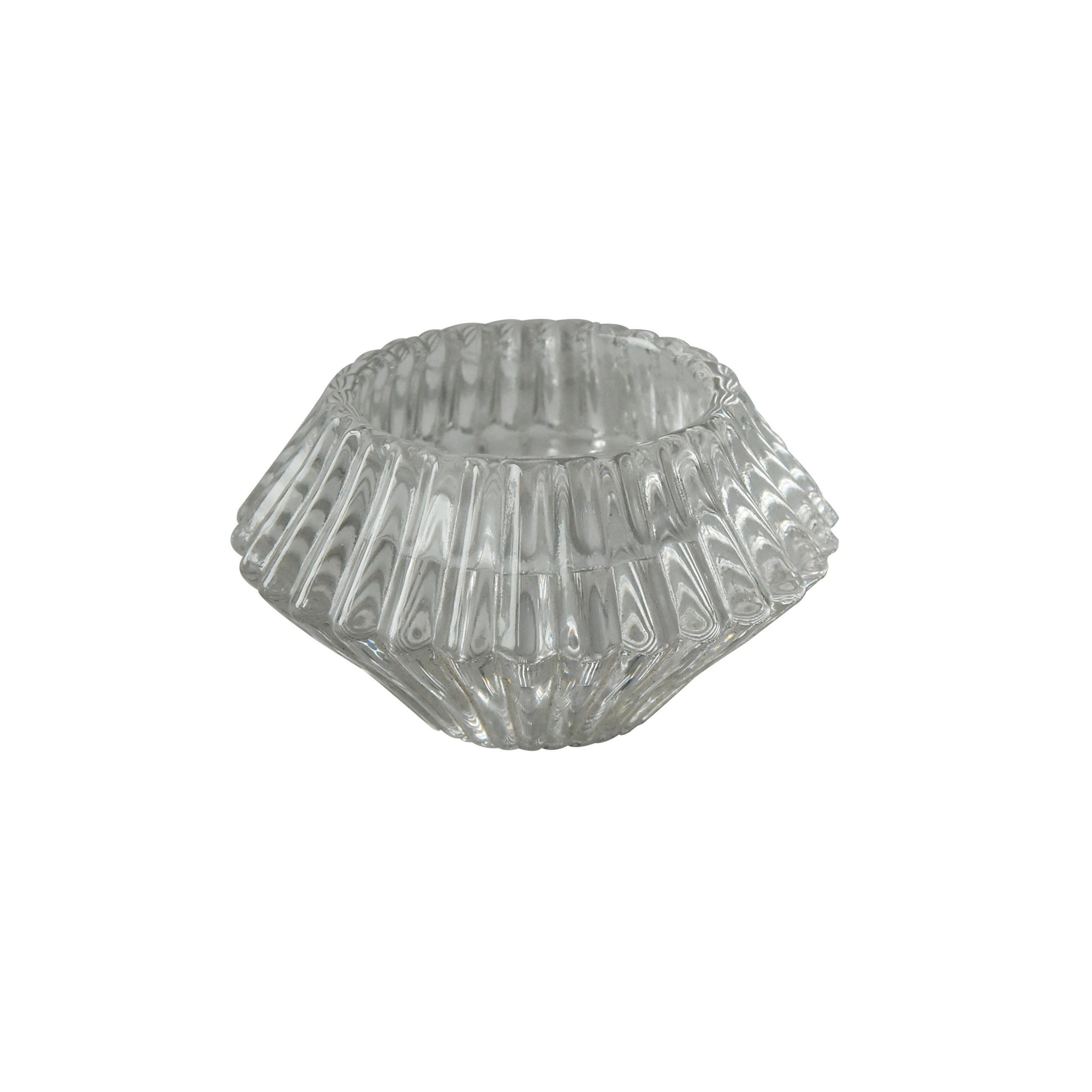 STOJAN NA SVIEČKU  sklo - číra, Basics, sklo (8/4,5cm) - Ambia Home