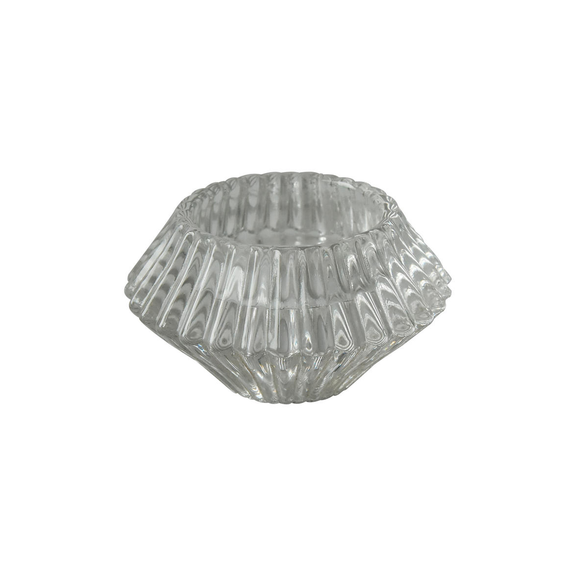 STOJAN NA SVIEČKU  sklo - číra, Basics, sklo (8/4,5cm) - Ambia Home