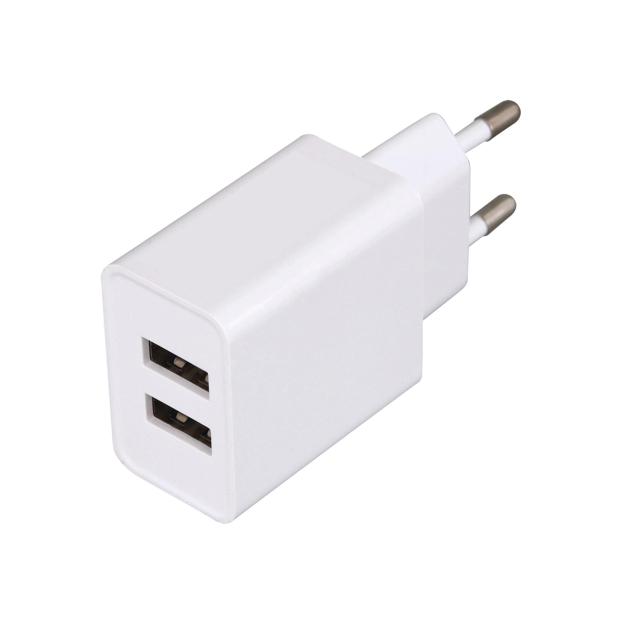 HÁLÓZATI ADAPTER - fehér, Basics, műanyag/fém (8/13,5/3,5cm)