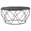 COUCHTISCH Marmor 84/84/43 cm achteckig Schwarz  - Schwarz, Design, Stein/Metall (84/84/43cm) - Novel
