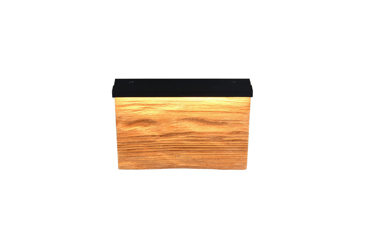 LED-WANDLEUCHTE KALEA 20/7,5/15 cm   - Schwarz/Kieferfarben, Natur, Holz/Metall (20/7,5/15cm)