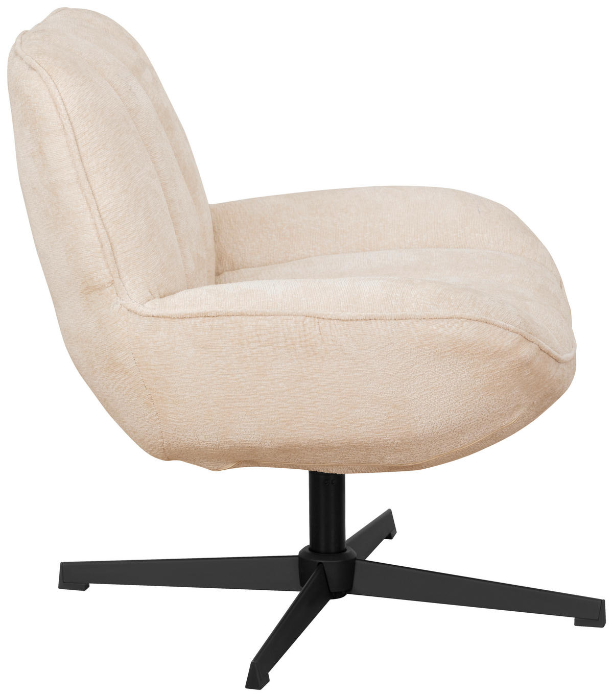 SESSELSET Samt    - Beige/Schwarz, Design, Textil/Metall (75/73/77cm) - Livetastic