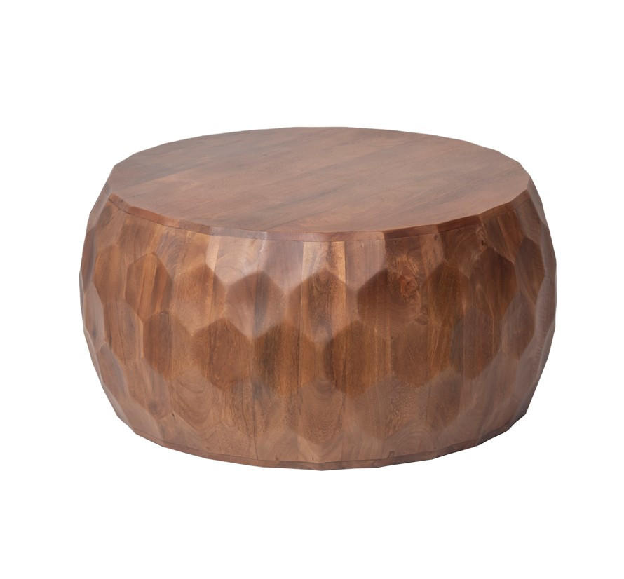 COUCHTISCH Mangoholz vollmassiv 80/38/80 cm Honig  - Honig, KONVENTIONELL, Holz (80/38/80cm) - Livetastic