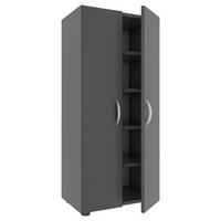 SCHUHSCHRANK Anthrazit  - Anthrazit/Alufarben, MODERN, Holzwerkstoff/Kunststoff (49/108/30cm) - MID.YOU