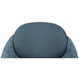 ARMLEHNSTUHL  in Eisen Leinenoptik Echtleder pigmentiert  - Blau/Schwarz, Design, Leder/Textil (60/80,5/62cm) - Novel
