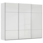 SCHWEBETÜRENSCHRANK  in Grau, Weiß  - Alufarben/Weiß, KONVENTIONELL, Glas/Holzwerkstoff (242/223/68cm) - Novel