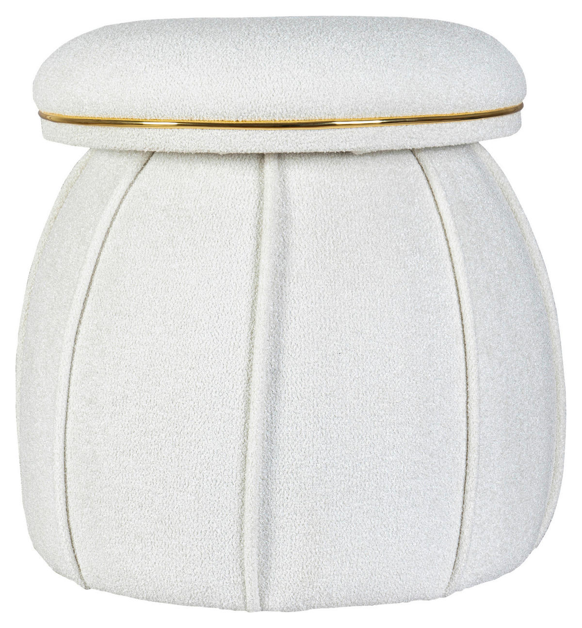 TABURET, textil, 51,5/55 cm - bílá/barvy zlata, Design, textil (51,5/55cm) - MID.YOU