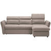 ECKSOFA in Mikrofaser Hellgrau  240/172 cm  - Hellgrau/Schwarz, Design, Kunststoff/Textil (240/172cm) - Stylife