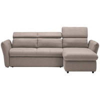 ECKSOFA in Mikrofaser Hellgrau  240/172 cm  - Hellgrau/Schwarz, Design, Kunststoff/Textil (240/172cm) - Stylife