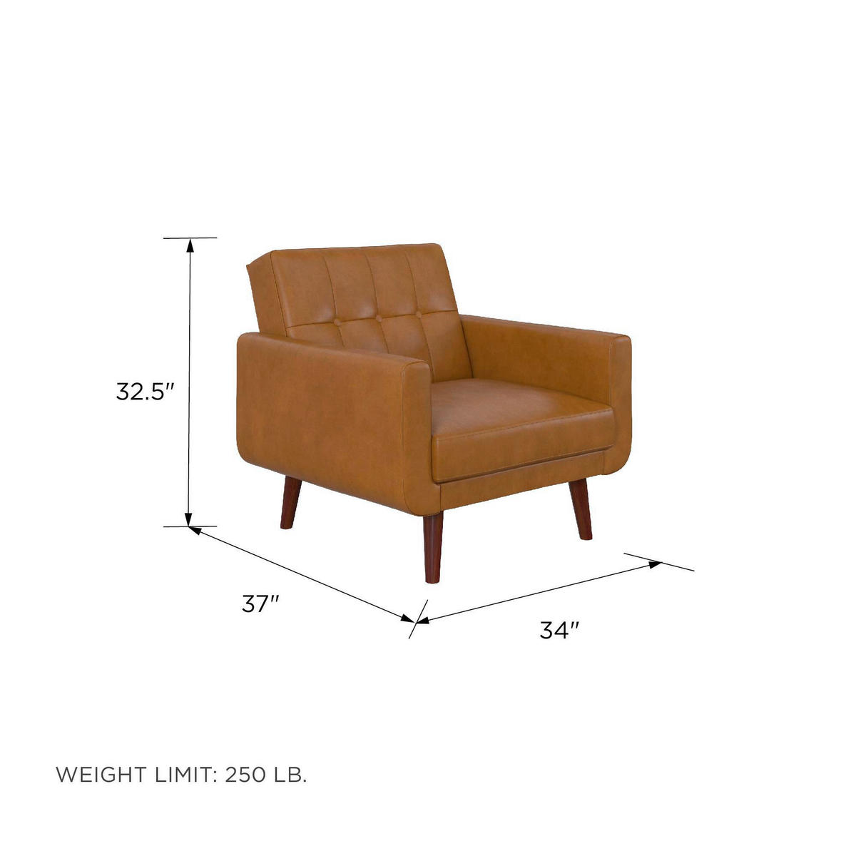 SESSEL in Lederlook Braun  - Braun, Design, Textil (93/81/85cm) - MID.YOU