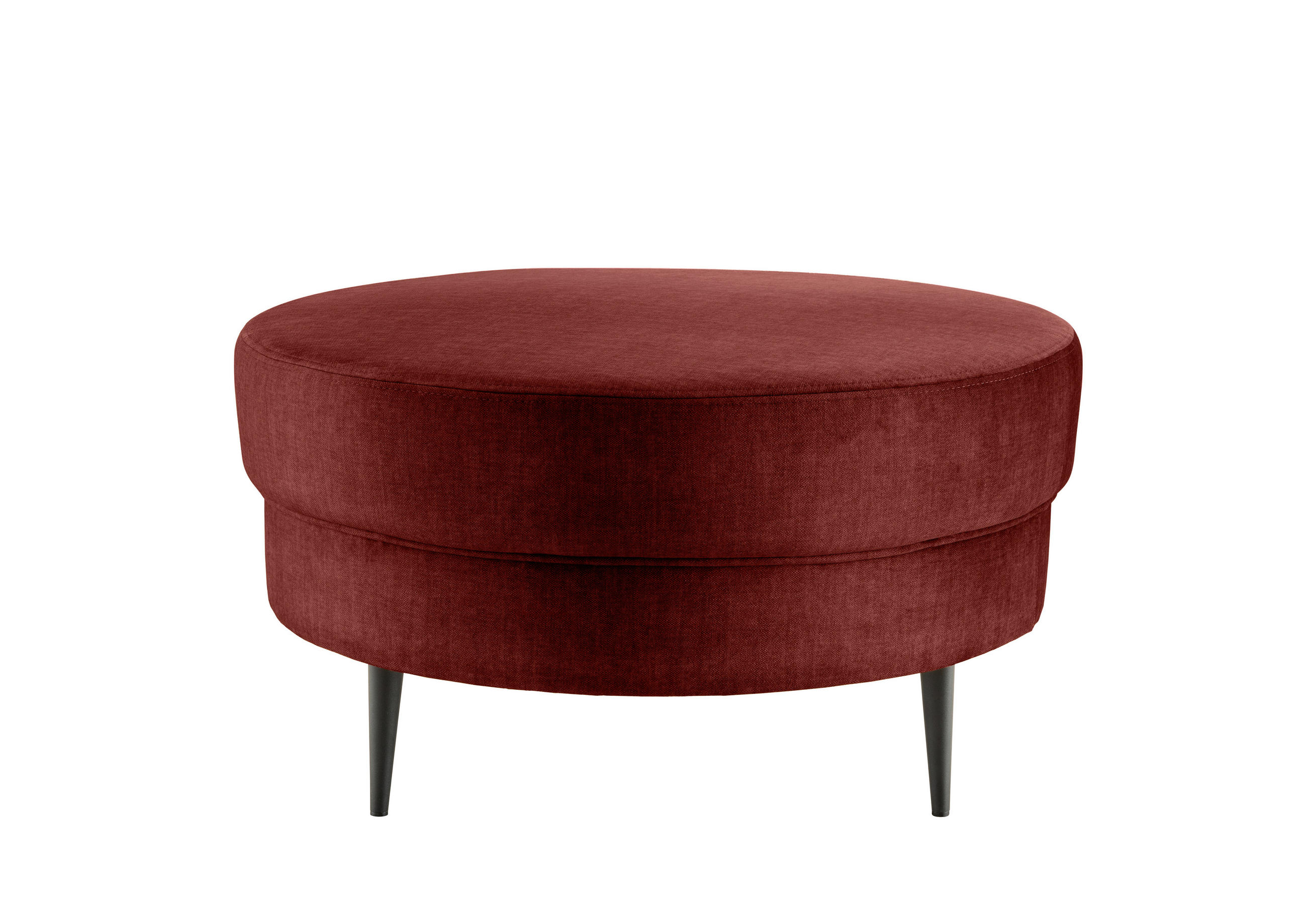 HOCKER in Textil Koralle  - Koralle/Schwarz, Modern, Textil/Metall (80/43cm) - Livetastic