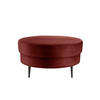 HOCKER in Textil Koralle  - Koralle/Schwarz, Modern, Textil/Metall (80/43cm) - Livetastic