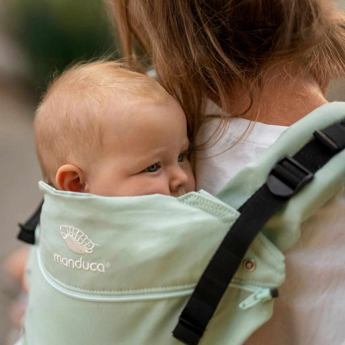 BABYTRAGE Manduca first  - Salbeigrün, Basics, Textil (One-Sizenull) - Wickelkinder Manduca