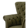 OHRENSESSEL Velours Olivgrün  - Schwarz/Olivgrün, Design, Holz/Textil (96/112/86cm) - MID.YOU