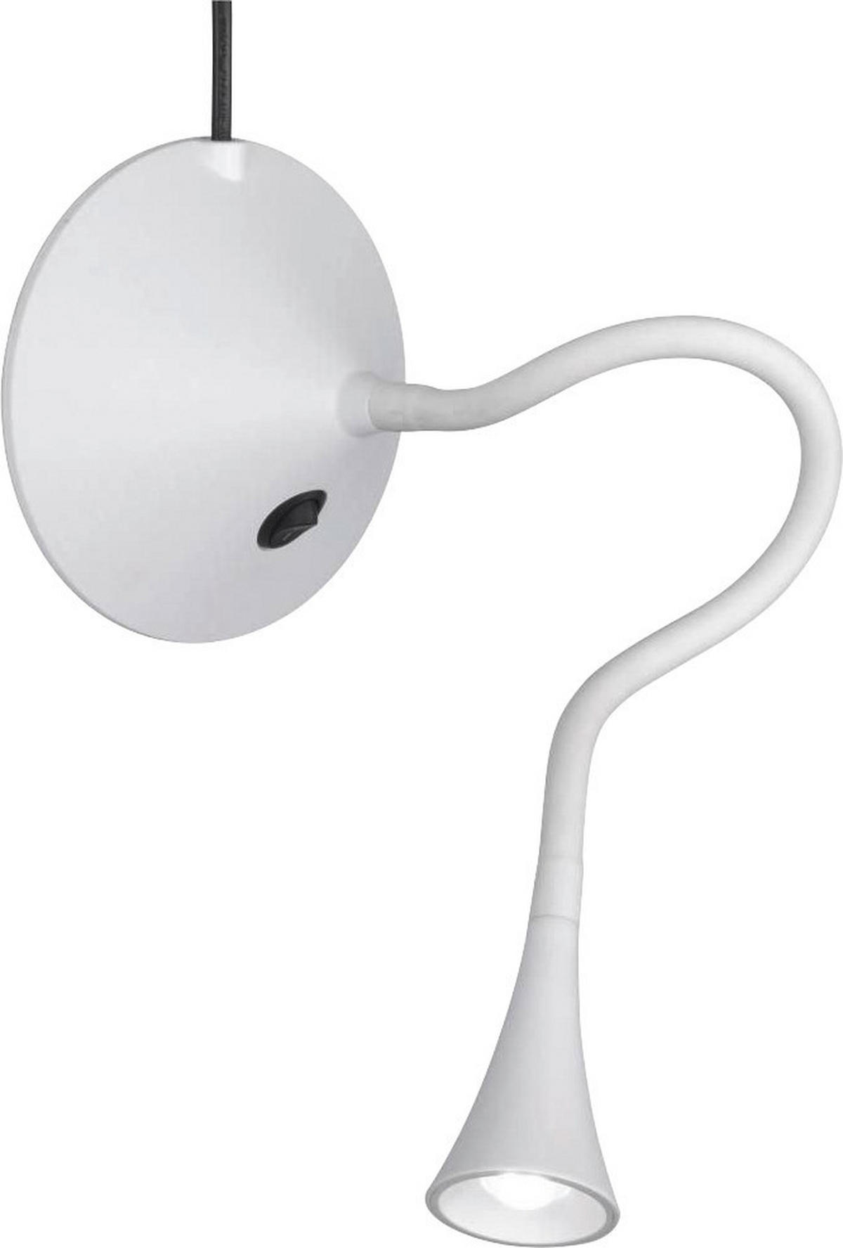 SCHREIBTISCHLEUCHTE - Weiss, Konventionell, Kunststoff (13,5/31,8cm)