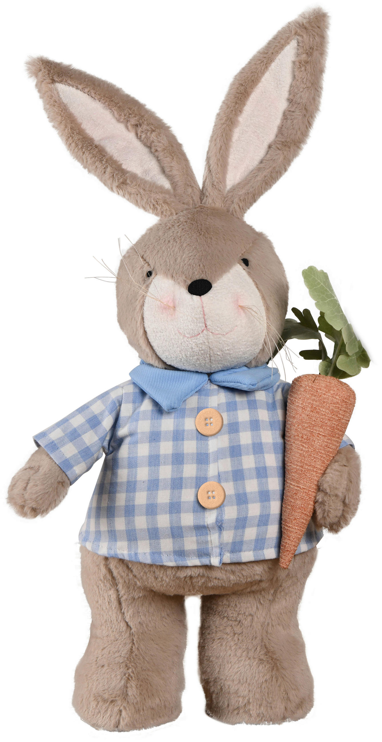 Iepure Decorativ - maro/albastru, Lifestyle, plastic/textil (24/58,5/14cm)