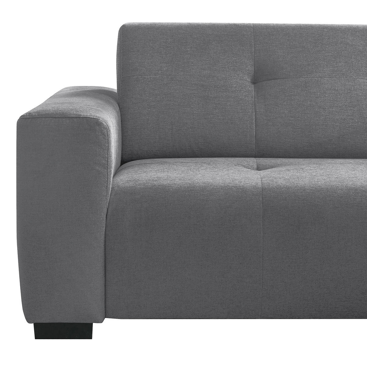 ECKSOFA AUSTIN Grau Flachgewebe Sitztiefenverstellung  - Schwarz/Grau, Design, Kunststoff/Textil (286/169cm) - Livetastic