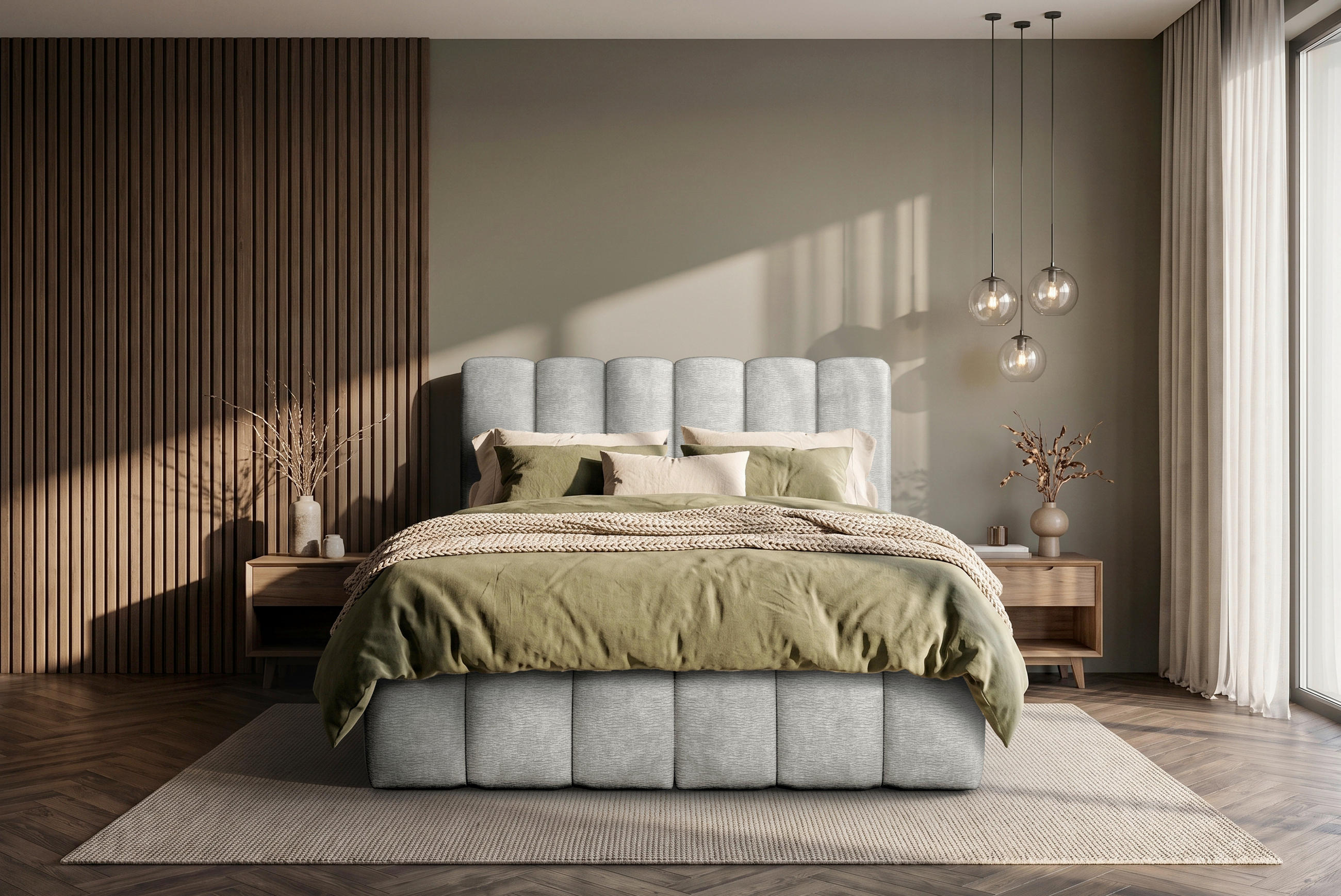 BOXSPRINGBETT 180/200 cm,  in Grau, Matratze, H3 + H4 = fest + sehr fest  - Schwarz/Grau, Modern, Holz/Holzwerkstoff (180/200cm) - MID.YOU
