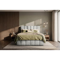 BOXSPRINGBETT 180/200 cm,  in Grau, Matratze, H3 + H4 = fest + sehr fest  - Schwarz/Grau, Modern, Holz/Holzwerkstoff (180/200cm) - MID.YOU