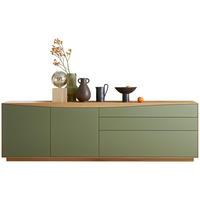 SIDEBOARD Eichefarben, Salbeigrün  236,2/70,6/46 cm  - Salbeigrün/Eichefarben, Design, Holz (236,2/70,6/46cm) - Anrei