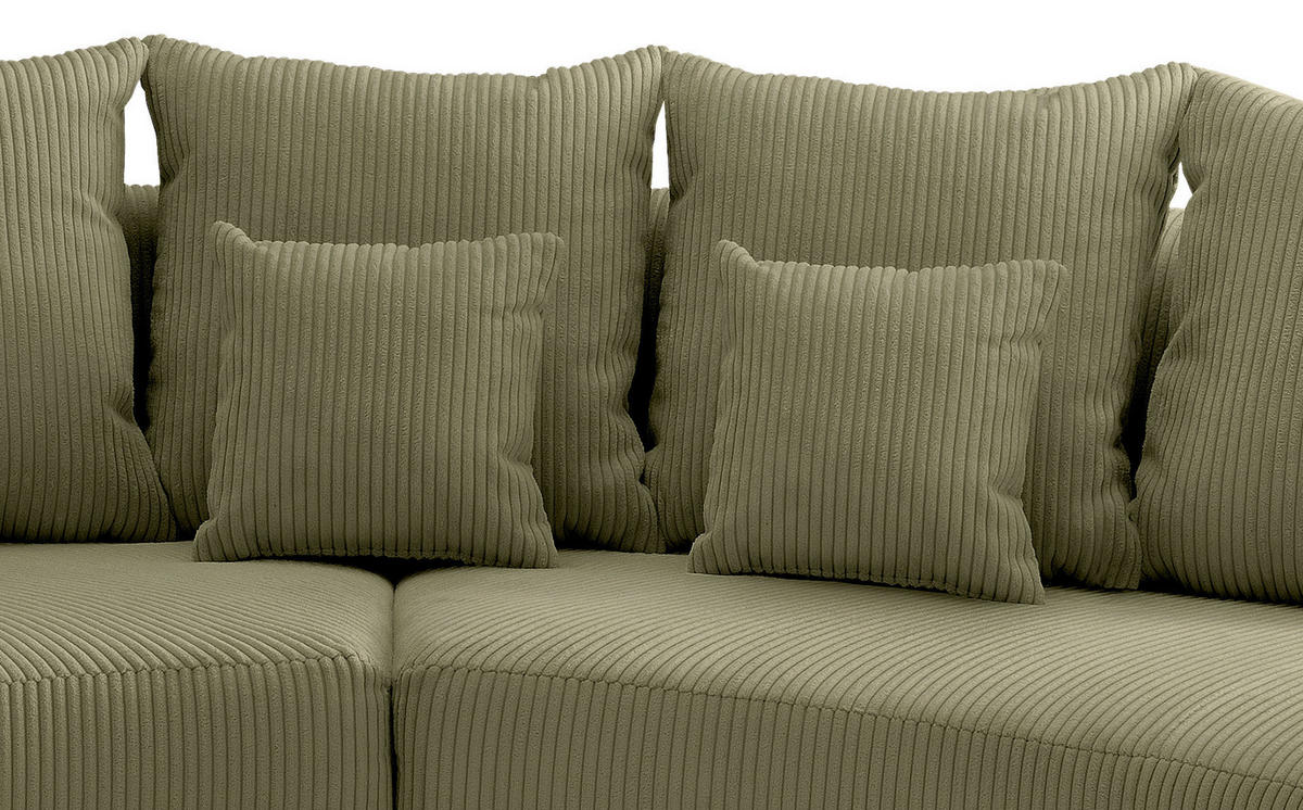 SOFFA i textil olivgrön  - olivgrön/svart, Design, textil/plast (300/160cm) - Livetastic