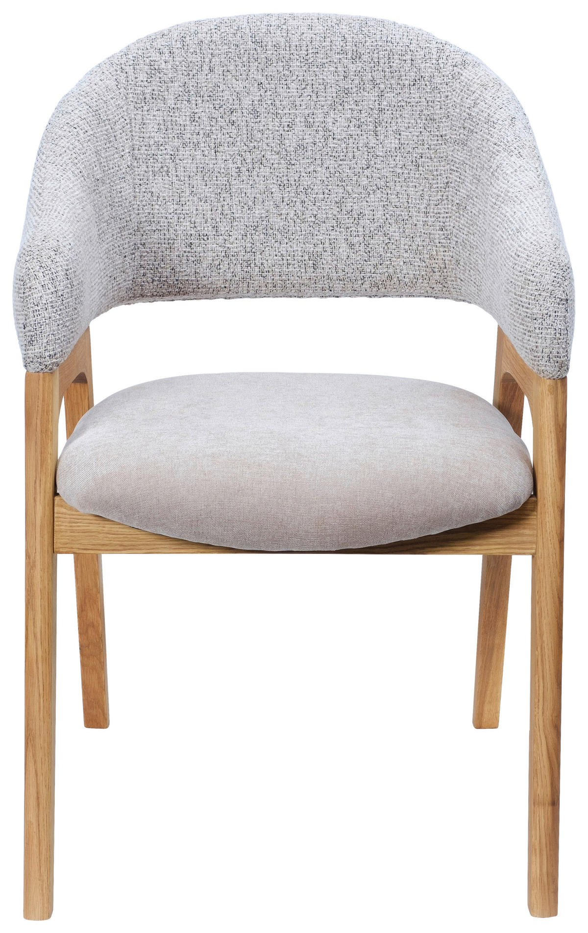ARMLEHNSTUHL  in Webstoff  - Eichefarben/Grau, KONVENTIONELL, Holz/Textil (56,5/82,5/59,5cm) - Linea Natura