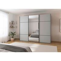 SCHWEBETÜRENSCHRANK  in Grau  - Schwarz/Grau, KONVENTIONELL, Glas/Holzwerkstoff (271/223/68cm) - Novel