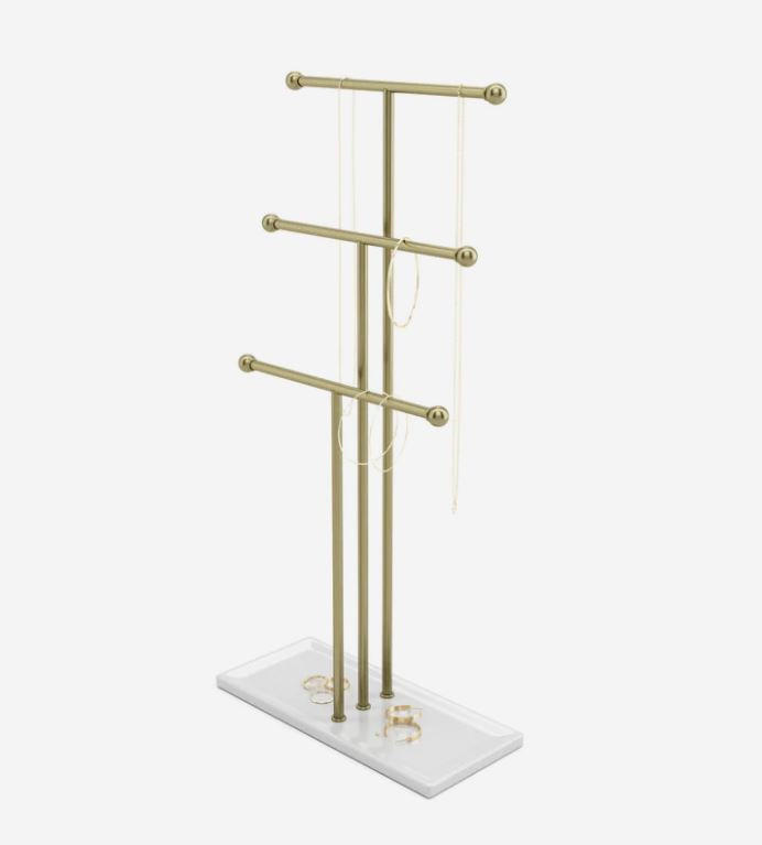 DRŽAČ NAKITA 23/10/48 cm - bijela/boje mjeda, Basics, metal/plastika (23/10/48cm) - Umbra